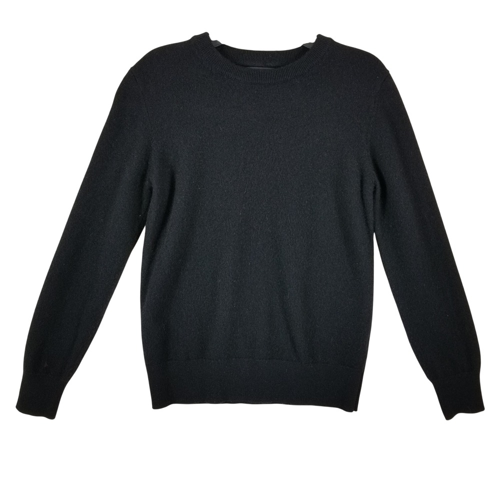 Quince Black 100% Mongolian Cashmere Crewneck Sweater Womens XS